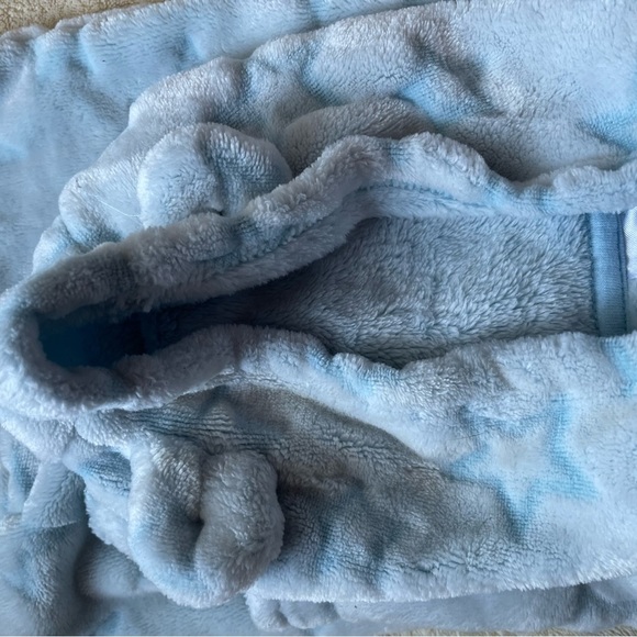 Warm blue fall winter full body suit fleece with stars 6-9 month - Picture 2 of 5